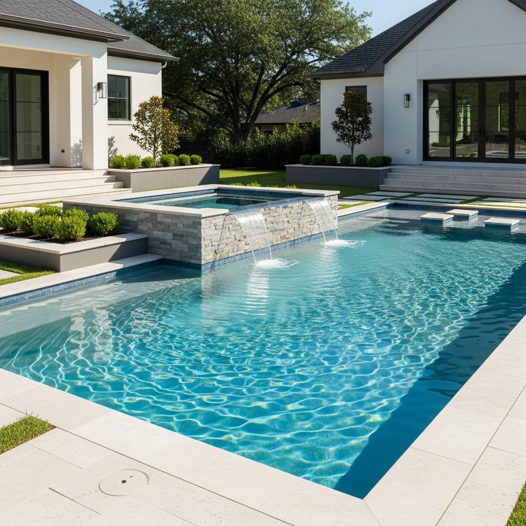 New luxury pool construction