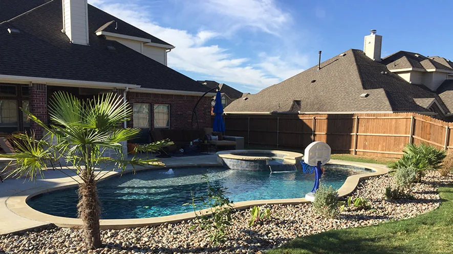 The same pool after Lucent Pools built it